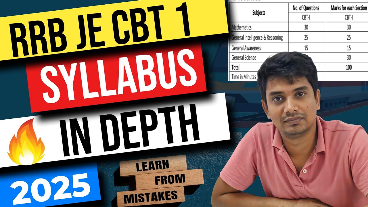 RRB JE CBT 1 Syllabus 2025: Complete Subject-wise Breakdown + Secret Topics!