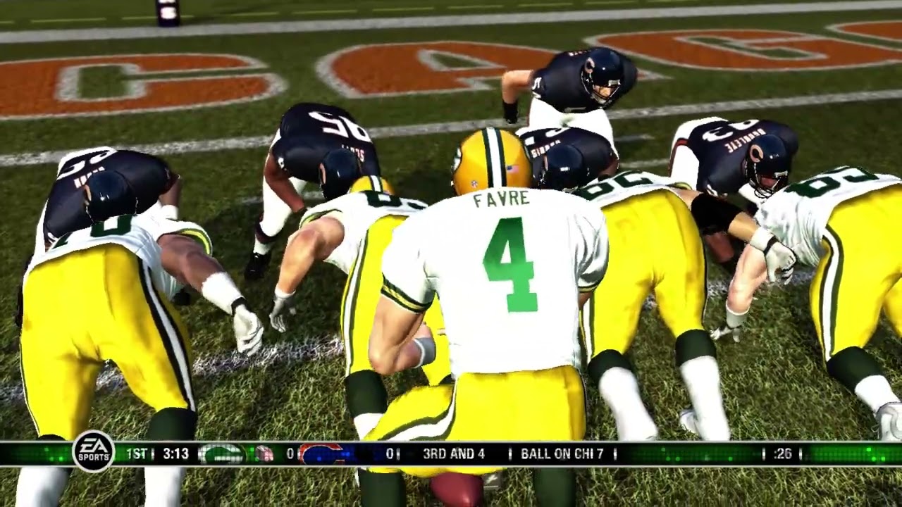 Madden NFL 07 Xbox 360 Gameplay - Green Bay Packers vs Chicago Bears
