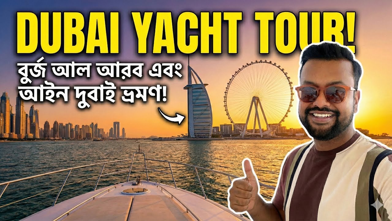 দুবাইতে লাক্সারি ইয়ট ট্যুর! 🛥️ | Dubai Marina Best Yacht Experience & Breakfast Buffet