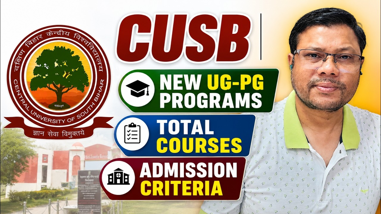 CUSB New UG-PG Programmes | Total No. Courses | Admission Criteria | BA LLB | BA BEd | CUET2026