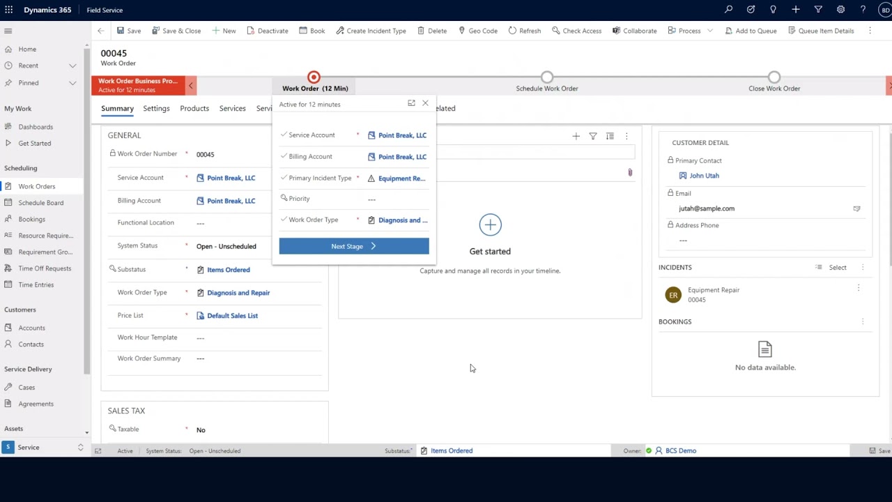 Field Service Functionality Overview in Dynamics 365