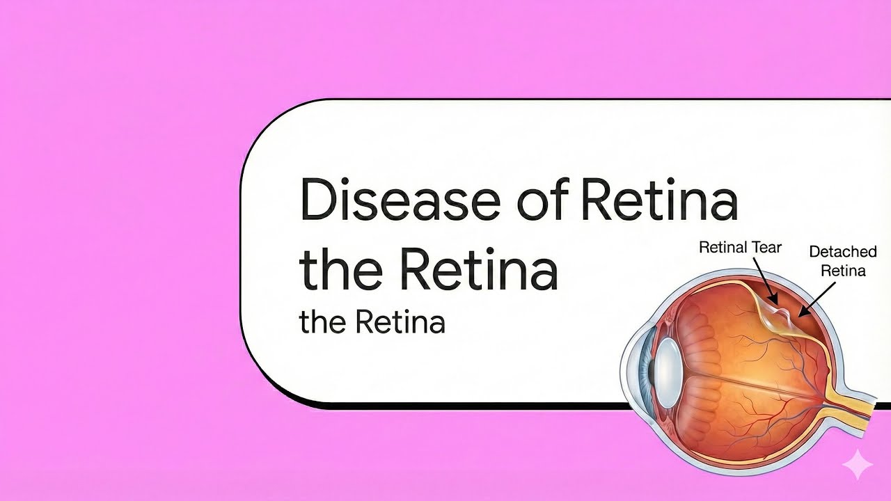 Diseases of retina |Diabetic Retinopathy, CRAO, CRVO & Detachment | Ophthalmology
