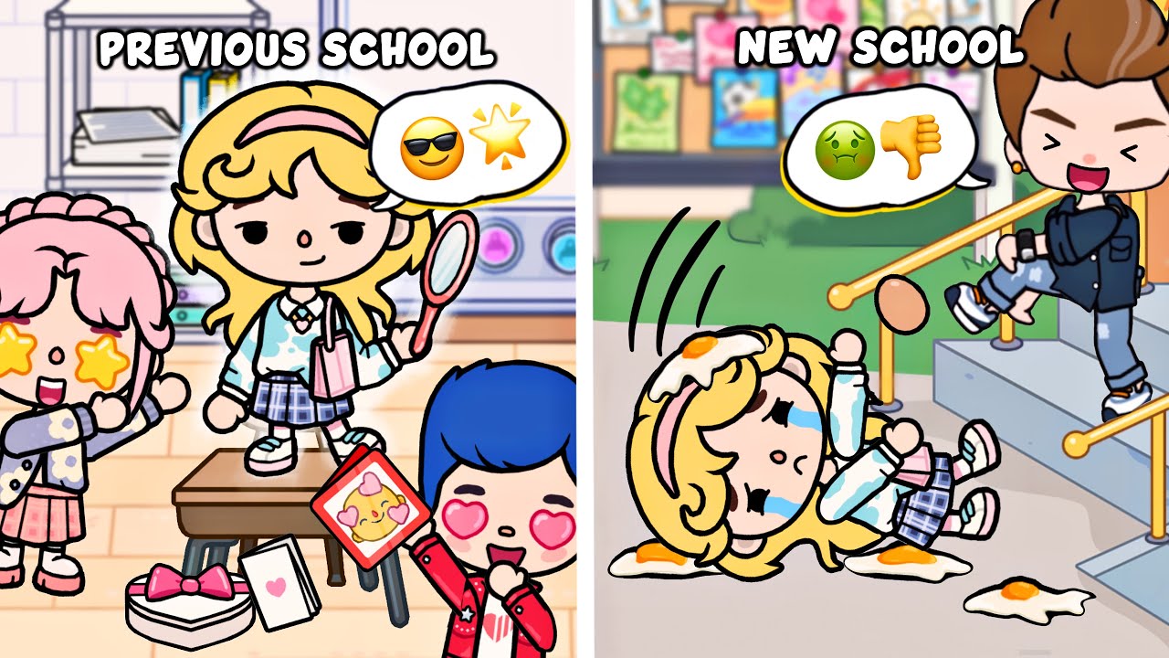 Most POPULAR Girl Becomes an OUTCAST After Changing Schools | Sad Story Toca Life World vs Aha World