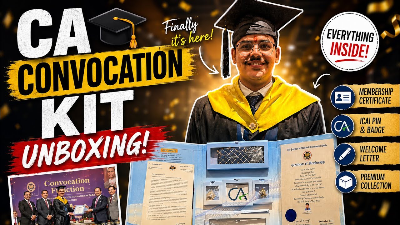 ICAI Convocation! Unboxing Welcome Kit! CA Convocation kit 🎓🤩🎉