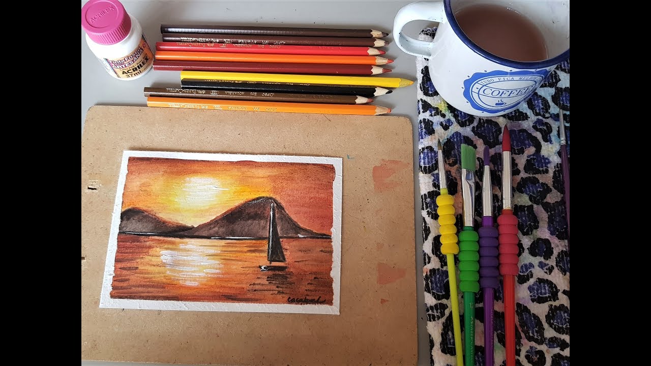 Desenhando Paisagem com lápis Aquarelavel