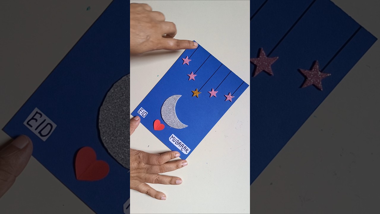 How to make Eid Mubarak greeting card #shorts #ytshorts #youtubeshorts #eid #eidmubarak #eidspecial