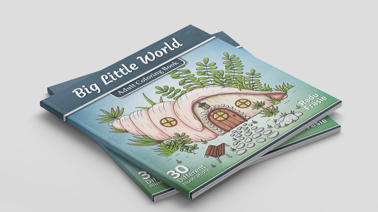 Big Little World coloring book by Radu Frasie - flip through