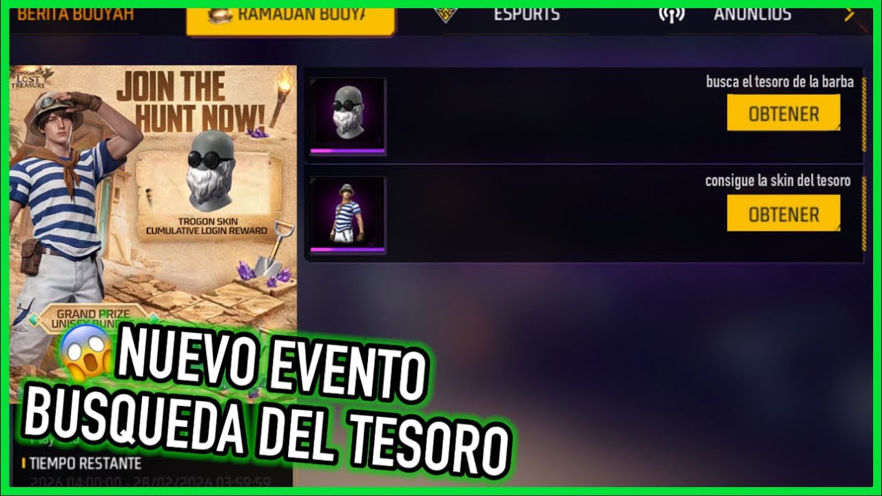 Consigue la Barba del viejo y Bufanda Gratis en Busqueda del Tesoro FF Latam 😱 | JORGEPLAYED