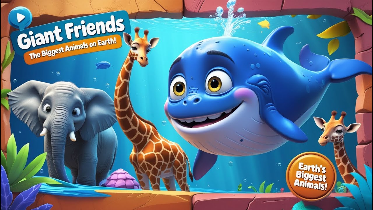 GIANT FRIENDS: Meet Earth's BIGGEST Animals! 🐋🐘🦒