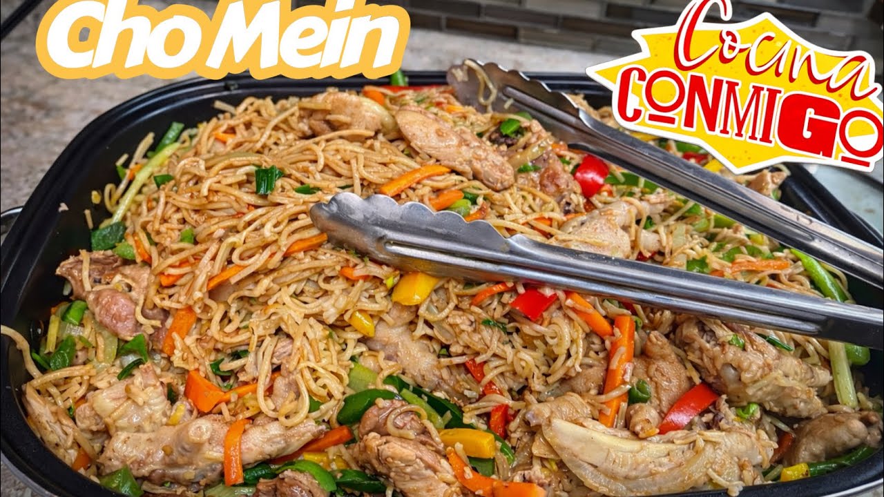 Como preparar el cho mein delicioso con verdura y pollo 😋