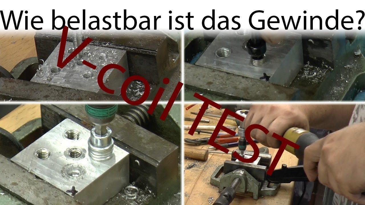 🛠️ Gewindereparatur test mit V-coil mit M6x1