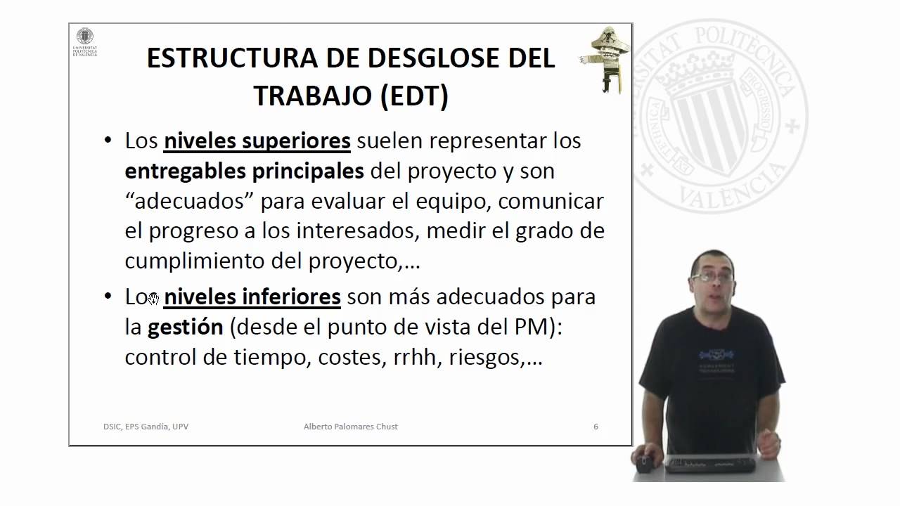 Estructura de desglose del trabajo (EDT) |  | UPV