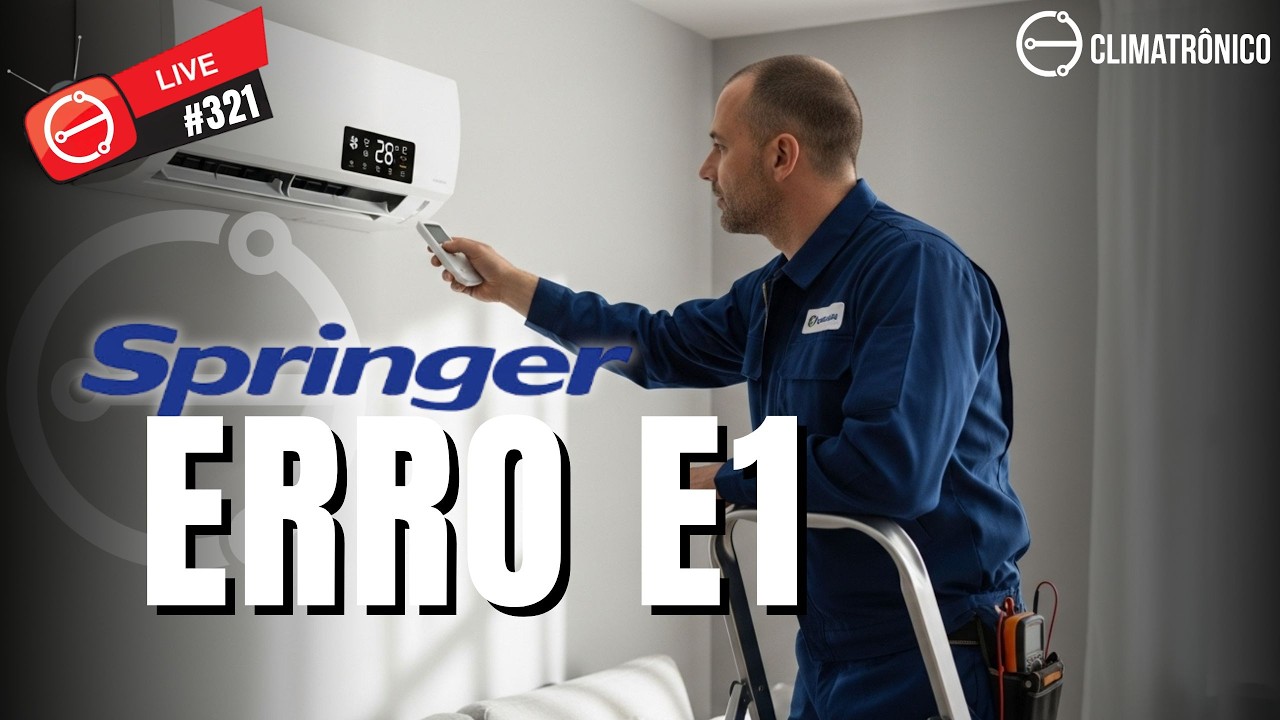 AR CONDICIONADO SPRINGER ERRO E1 | VIDEO AULA#321