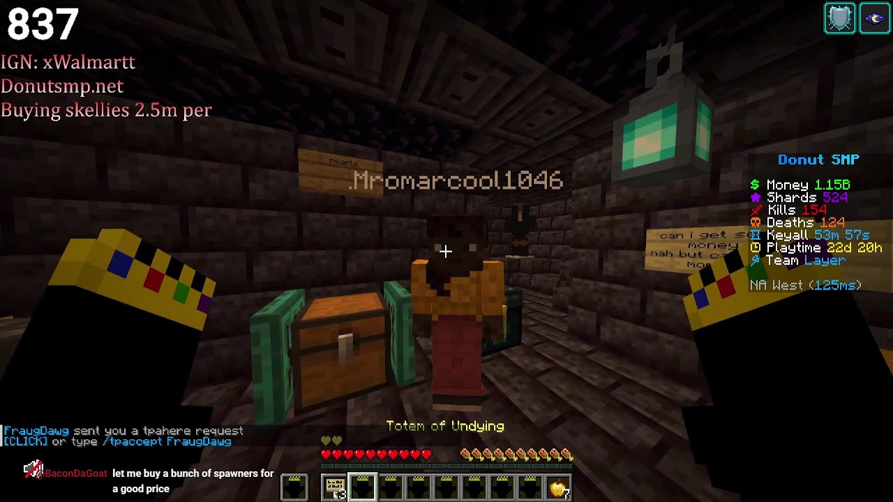 Donut SMP Live | Rating bases 5m per | Buying Skellies | 1b lootdrop later?