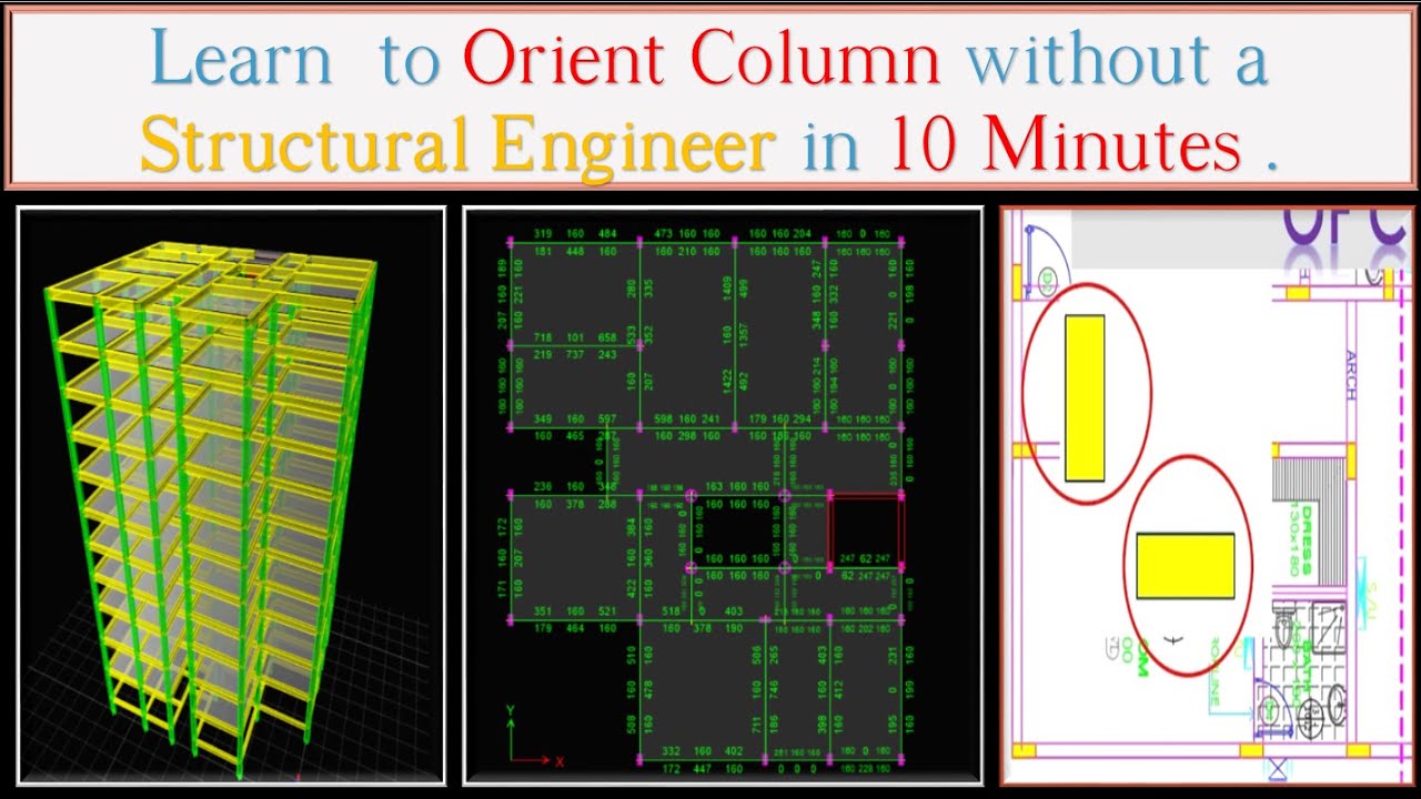 How to decide Placing of Column | Column orientation for buildings | RCC Column orientation |