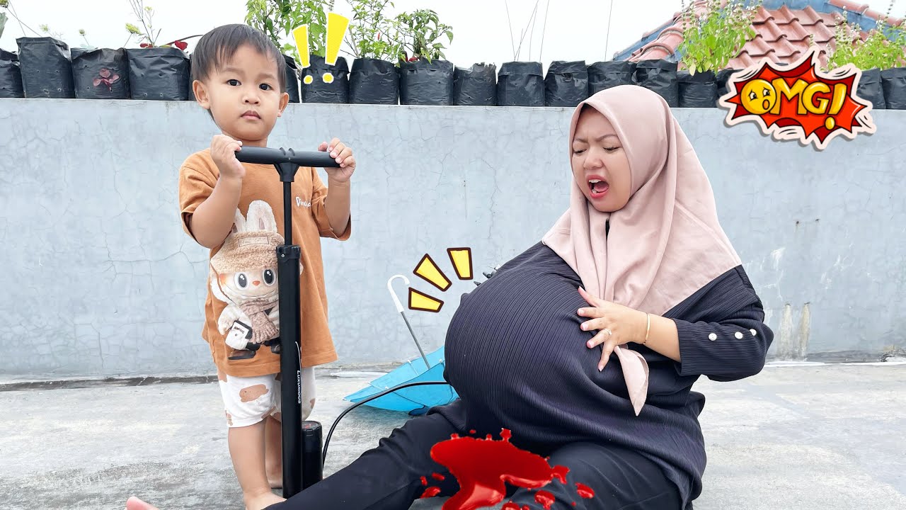 KAGET..!!! GARA2 POMPA PERUT PAKE POMPA SEPEDAH PERUT IBU BUNCIT ‼️ DIPOMPA AKSA PART 2 😱