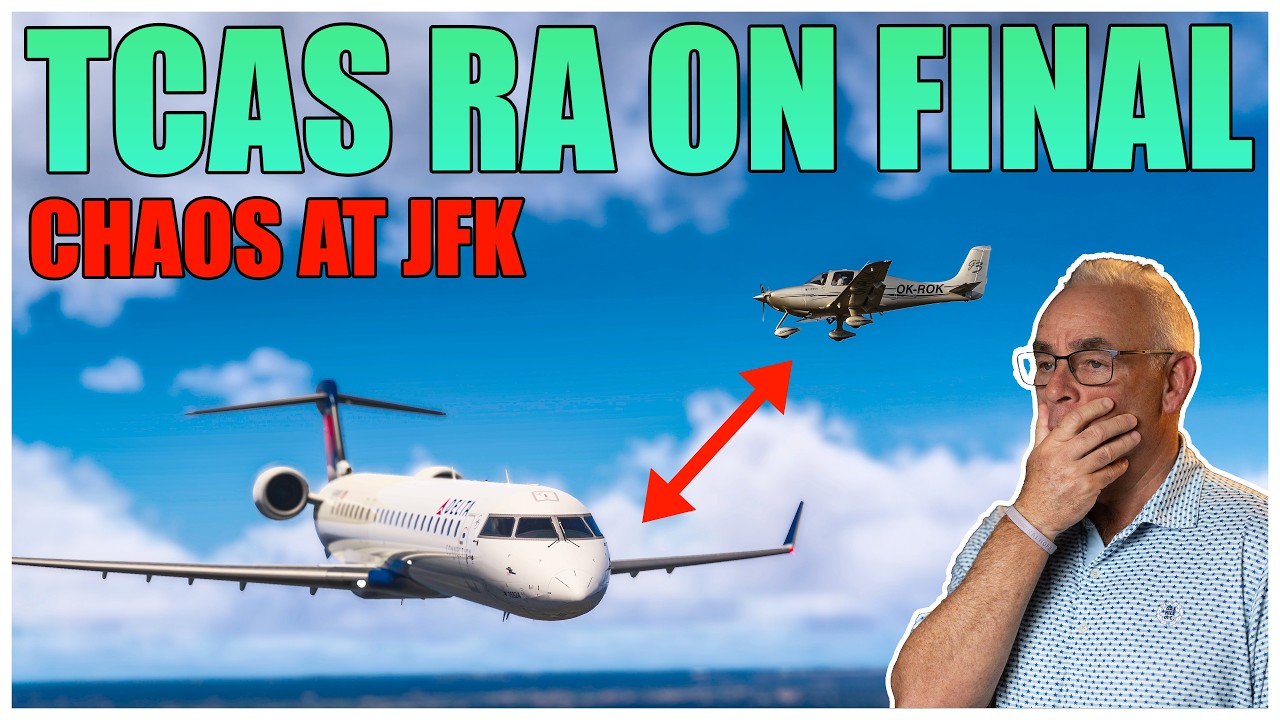 TCAS Alert at JFK: Cirrus Crosses Above Delta Flight on Final
