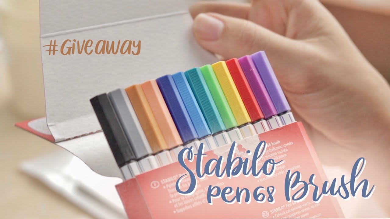 Eng Sub | Review bút thư pháp / lettering STABILO Pen68 Brush | Happy Hidari