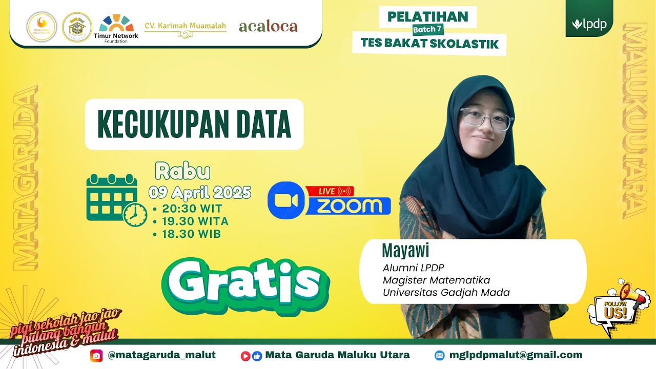 KECUKUPAN DATA | Pelatihan Tes Bakat Skolastik (TBS) FOROK BESI MATA GARUDA MALUKU UTARA 2025