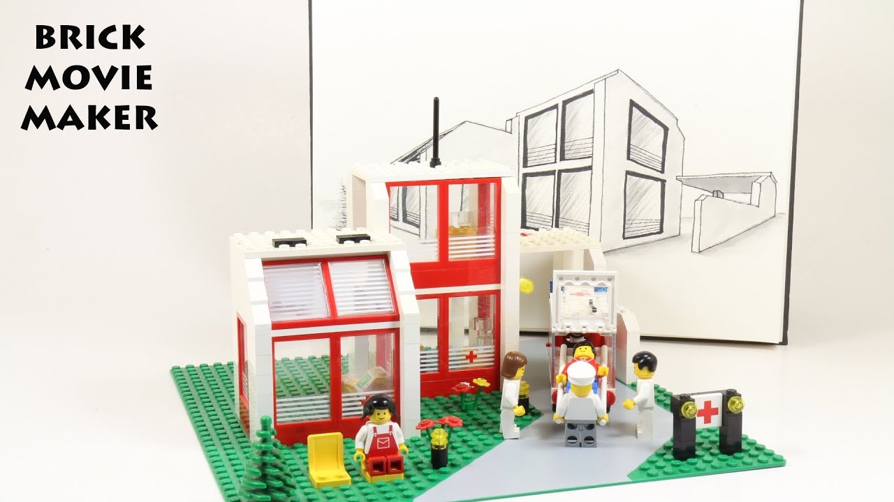 Lego 6380 Emergency Treatment Center / Hospital / Krankenhaus speed Build + sketch