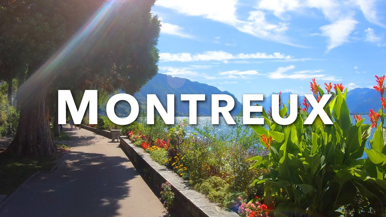 MONTREUX Швейцария Озеро йенева Путешествия Пешеходный тур 🇨🇭 Отдых в Швейцарии Видео