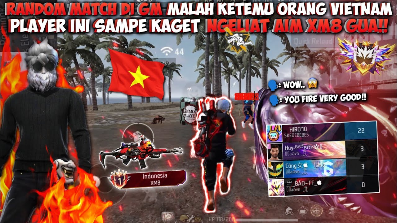 RANDOM MATCH DI GRANDMASTER MALAH KETEMU ORANG VIETNAM!! ORANG INI SAMPE KAGET😱NGELIAT AIM XM8 GUA!!