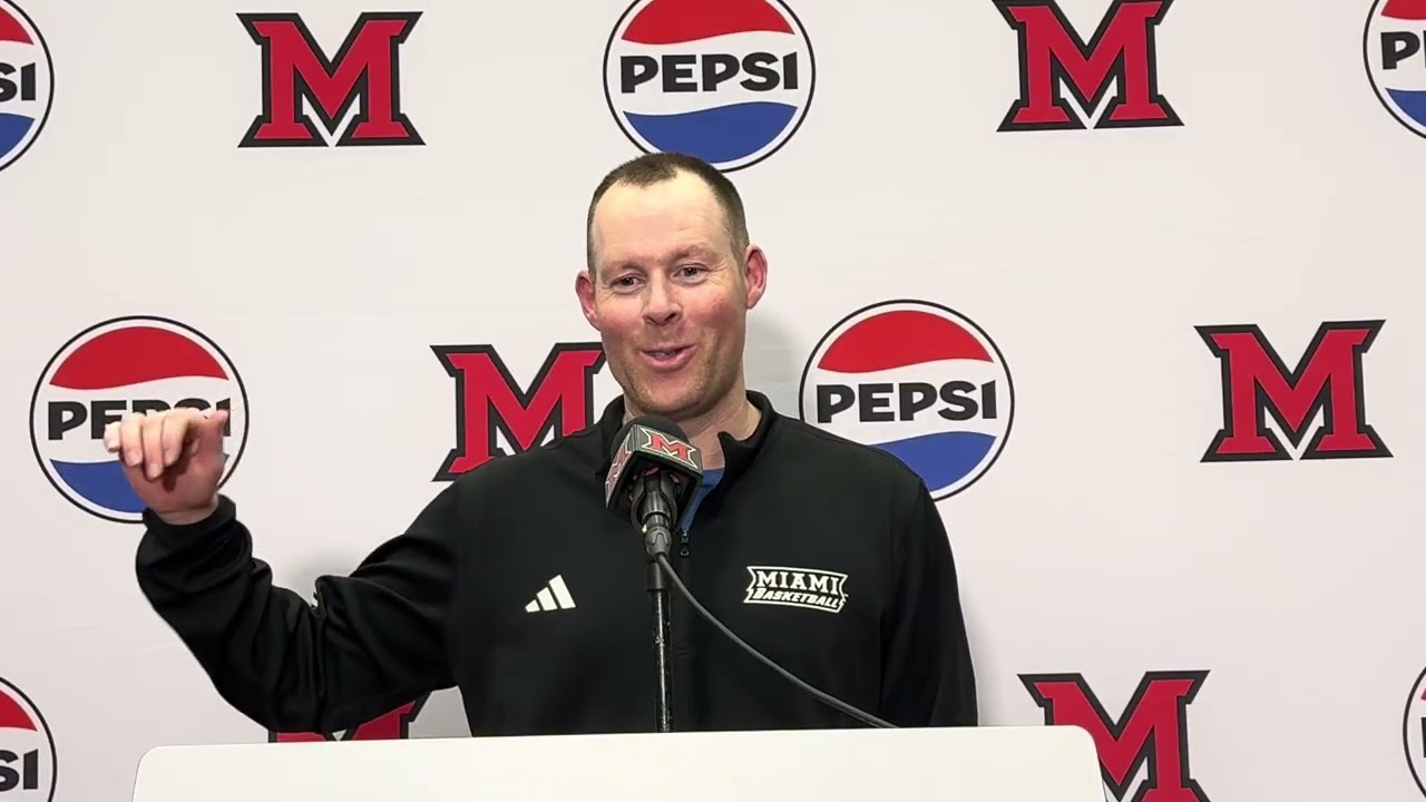 Miami Coach Travis Steele on clinching 22nd Mid-American title and improves to 30–0 beating Toledo