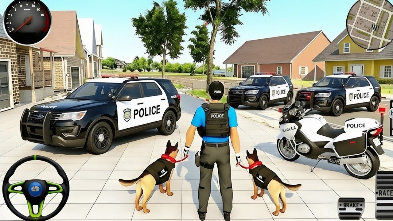 Police Car Chase Simulator 3D – Real City Cop Pursuit Gameplay Blue Gadi Crash (Android) 