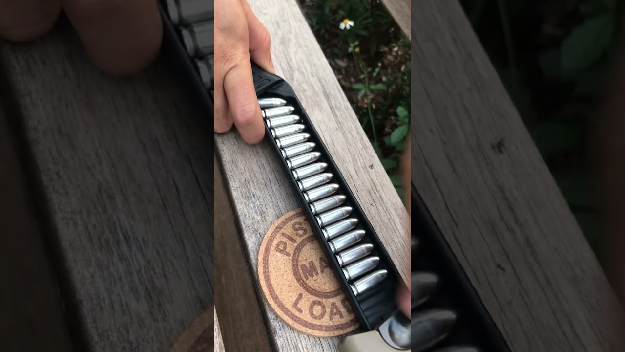 Glock 9mm Speed Loader fills 17-Round 1987 Magazine via MAGSMITH GK09
