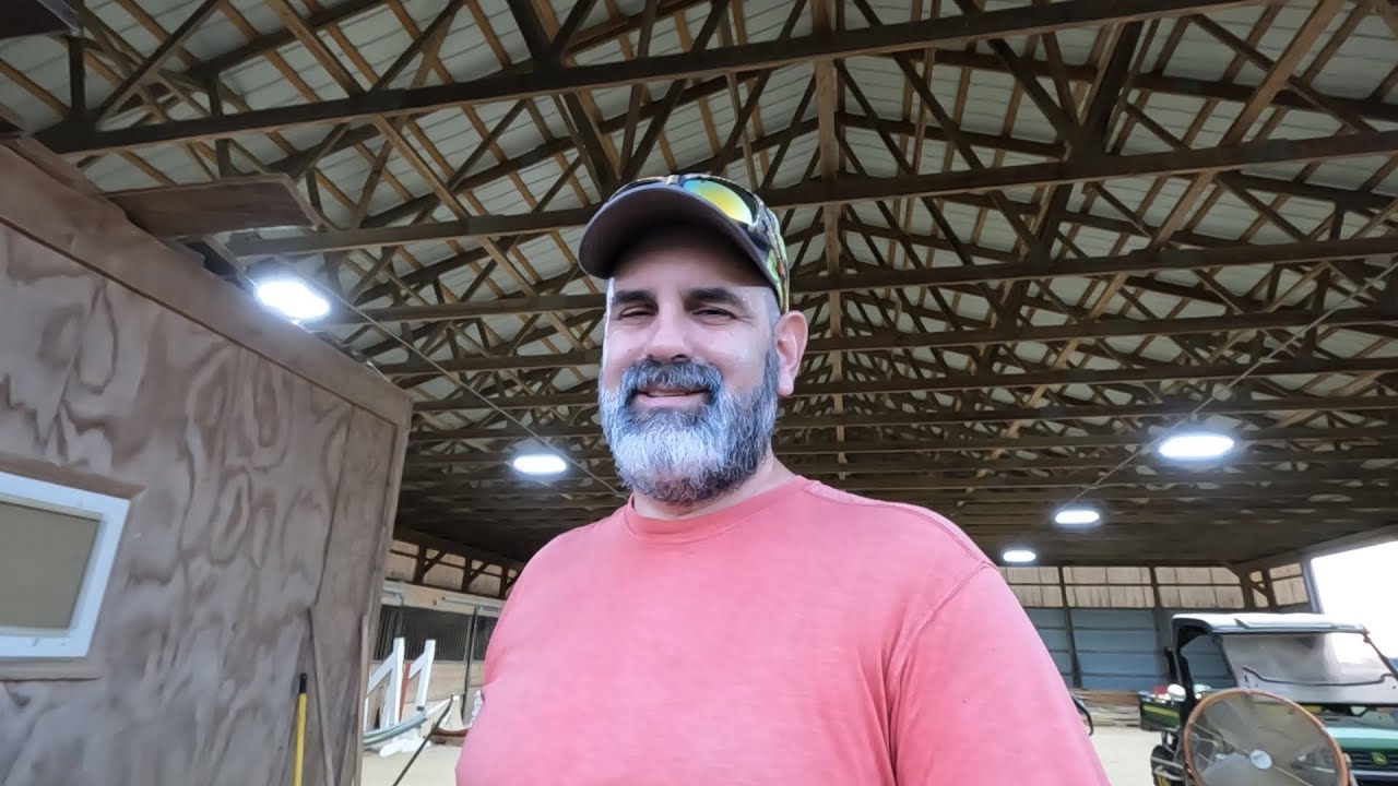 Stacking straw and farm chores at CAVU Farm