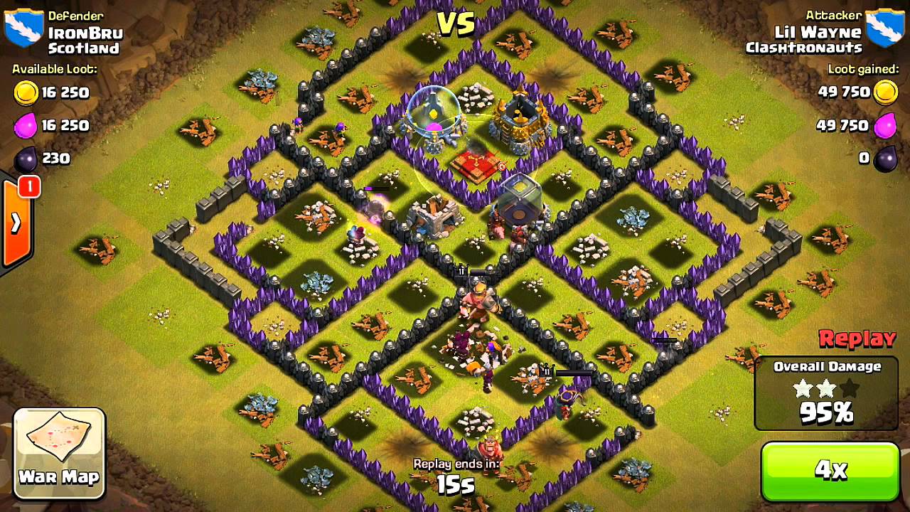 Clash of Clans — Обзор войны №4: Clashtronauts против Шотландии