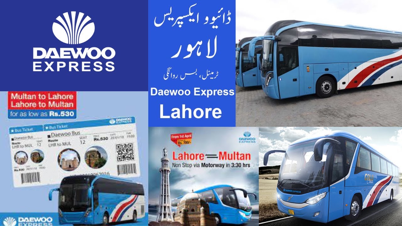 Lahore To Multan By Road, Daewoo Express Bus Service