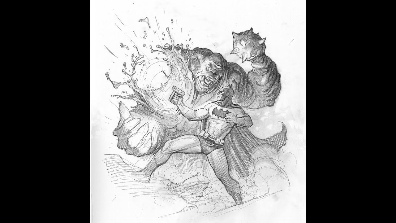 Frank Cho Drawing Demo - Batman Versus Clayface