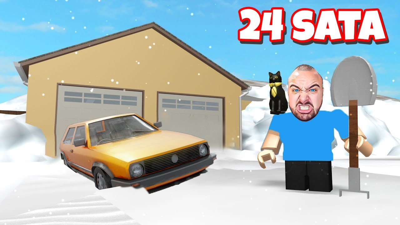 ZAROBLJEN SAM U SNEGU NA 24 SATA U ROBLOXU