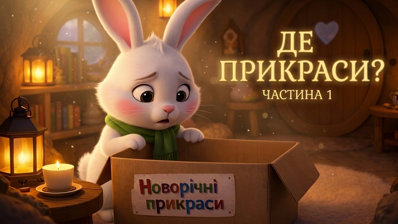ЗАГУБЛЕНІ ПРИКРАСИ 🎄| Новорічна казка про зайчика Тимка |Частина 1