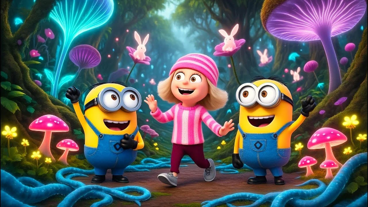 MINIONS ENTER A GLOWING MUSHROOM FOREST 🍄✨ A Magical Funny Moment! | Funny Minion Cartoon