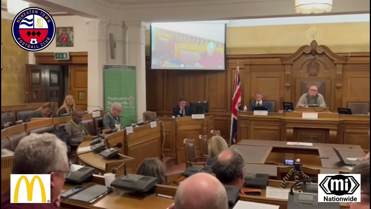 Nuneaton Town FC Speeches at the NBBC Council cabinet meeting - 12.11.25