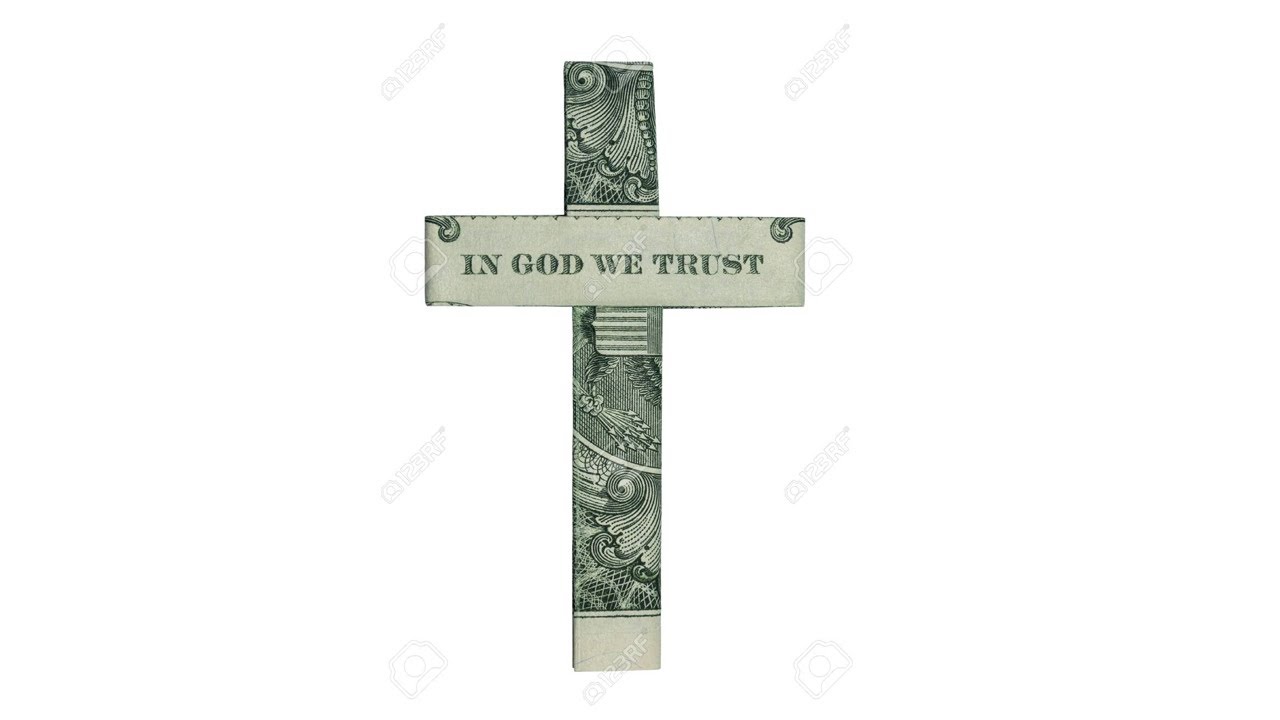 How to fold a Cross from Dollar note