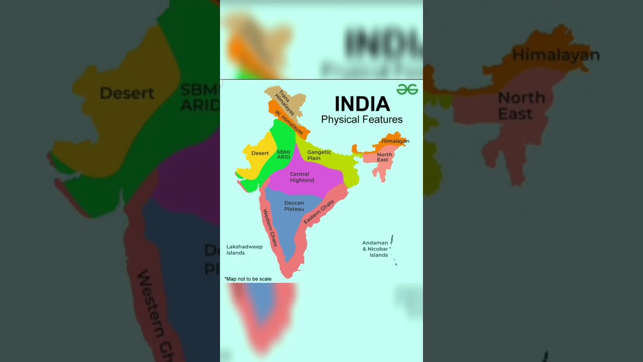 Indian Geography:Physical map of 🇮🇳 |