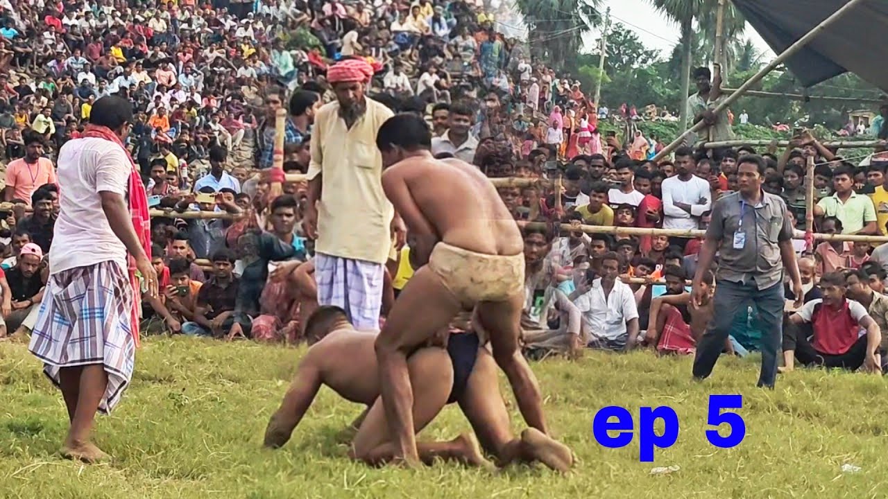পুরন্দপুর  গ্রামে লড়াই হাড্ডাহাড্ডি কুস্তি লড়াই  bangla Vlog লড়াই 5