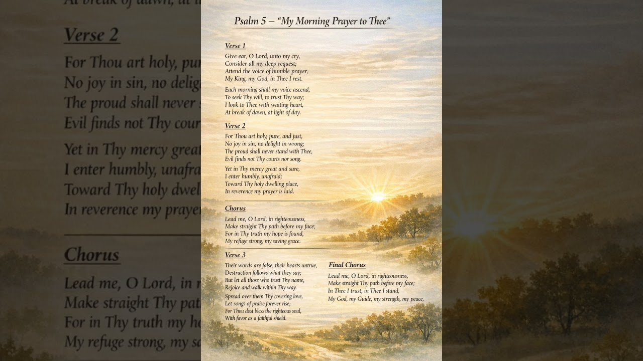 My Morning Prayer to Thee