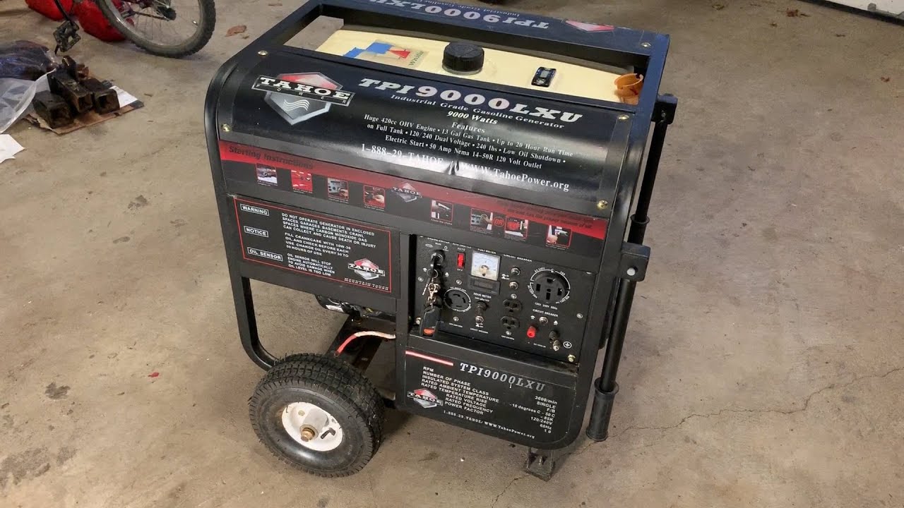 Tahoe Power Generator Bad Gas (TPI9000LXU TI9000LXU)