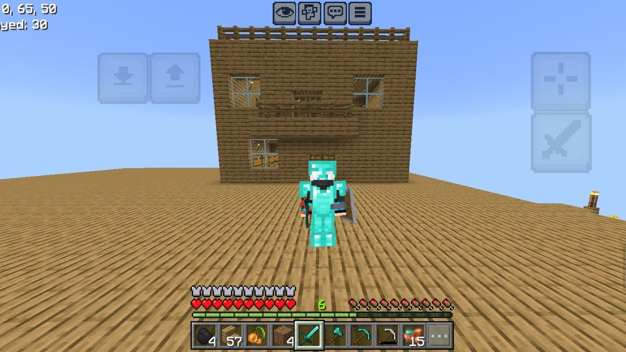 I made my diamond armour in one block 