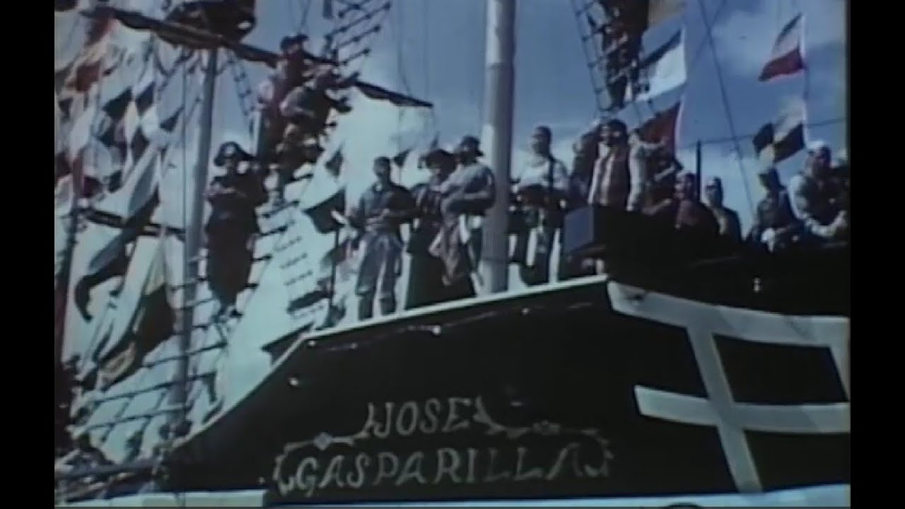 Пиратское вторжение и парад Гаспарилла, Тампа, Флорида, 1950-е годы.