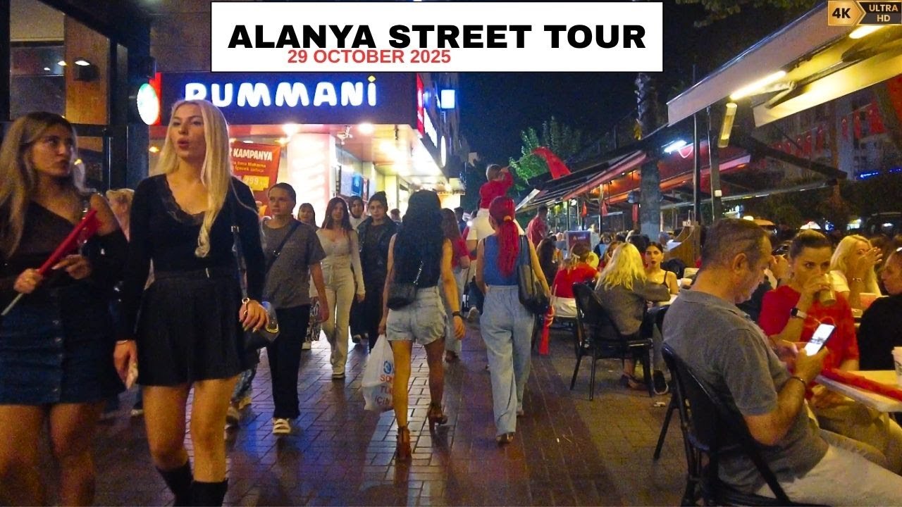 ALANYA STREET TOUR 29 OCTOBER 2025 ! ALANYA ANTALYA TURKEY TRAVEL TURKEY HOLIDAY 4K
