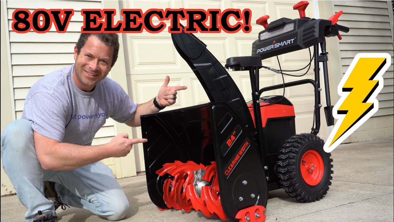 ✅ BETTER Than Gas? - 80V Electric Snowblower Takes On Gas - PowerSmart 24in 2-Stage 6Ah Battery