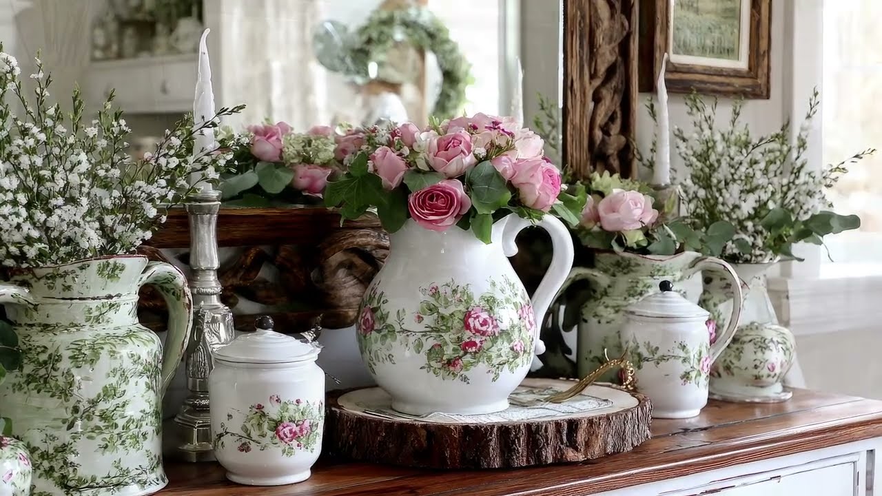Romantic Rustic Cottage Spring Makeover with Timeless Vintage Farmhouse and Shabby Chic Style