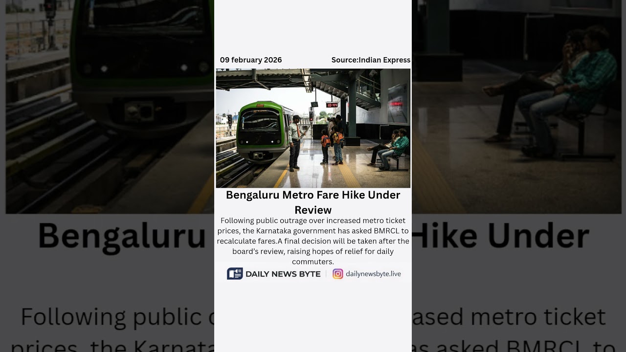 Bengaluru Metro Fare Hike Under Review | Govt Asks BMRCL to Recalculate 🚇