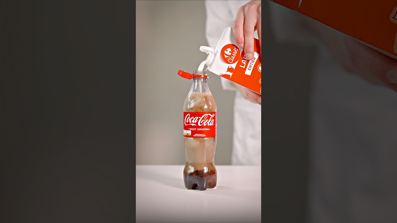 L'&eacute;tonnante ASTUCE du Coca TRANSPARENT ! 🥸 #science #exp&eacute;rience