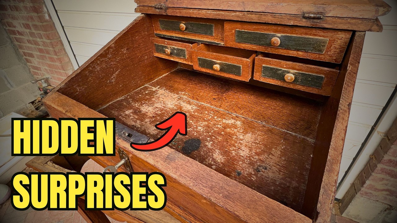 Restoring a 1920s Antique Desk with Hidden Surprises | ASMR Restoration